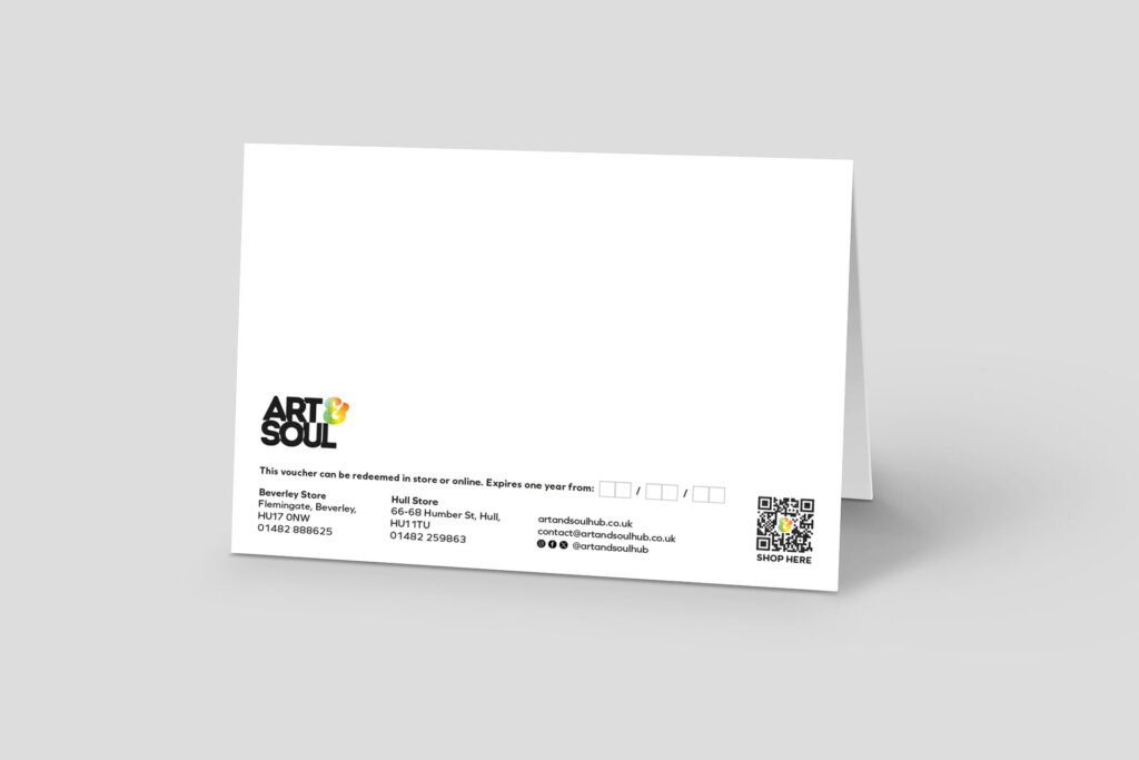Art&Soul Gift Card voucher design