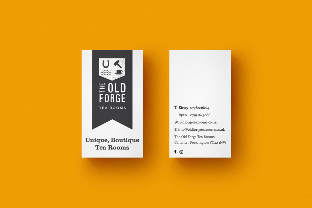 Old Forge Tea Rooms business card design