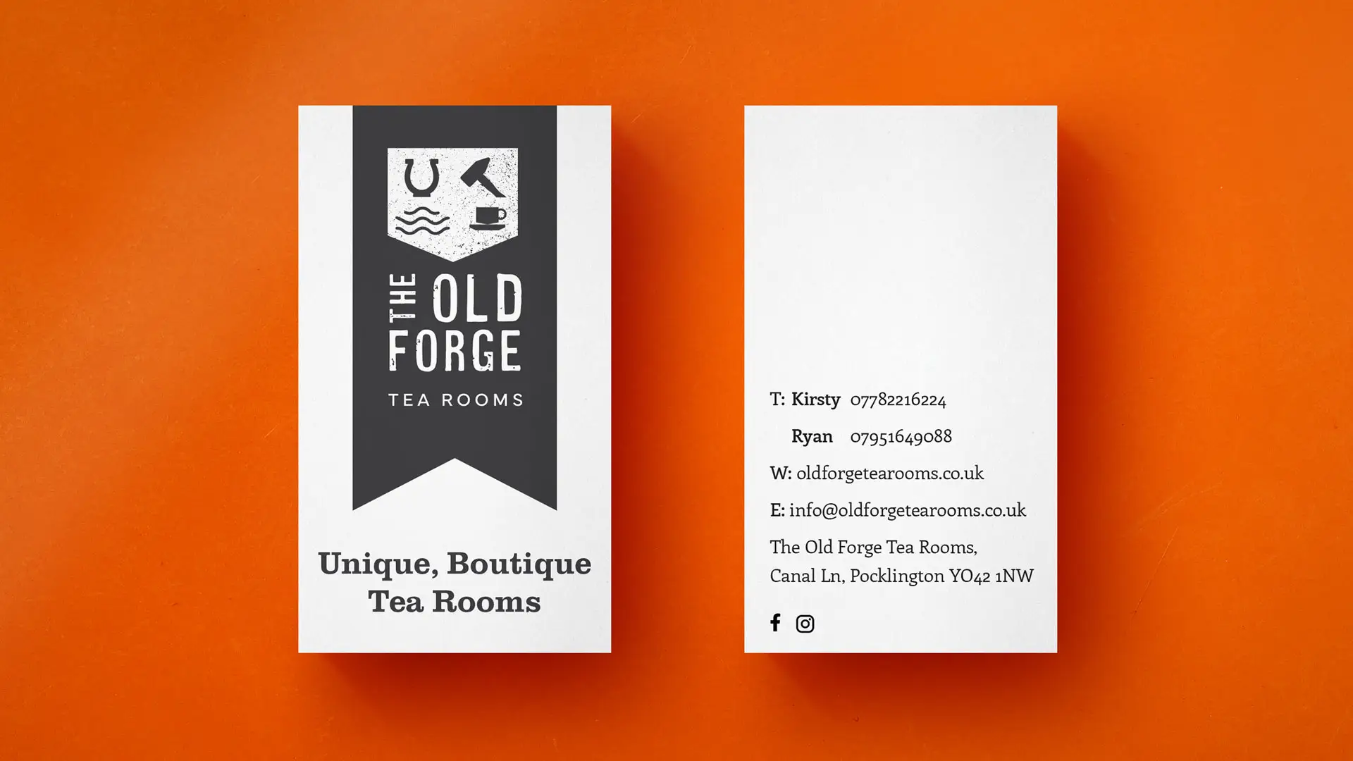 The Old Forge Tea Rooms Business Card design