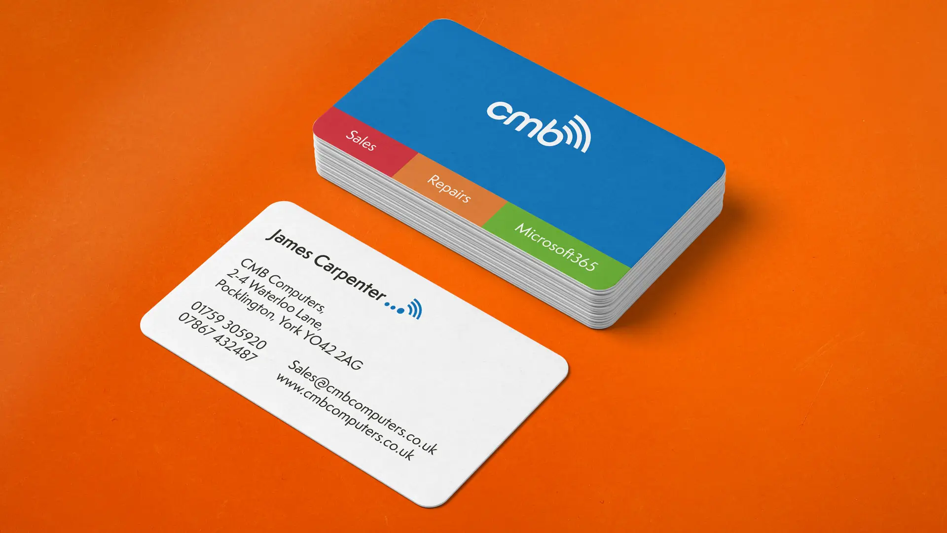 CMB Computers Business card design