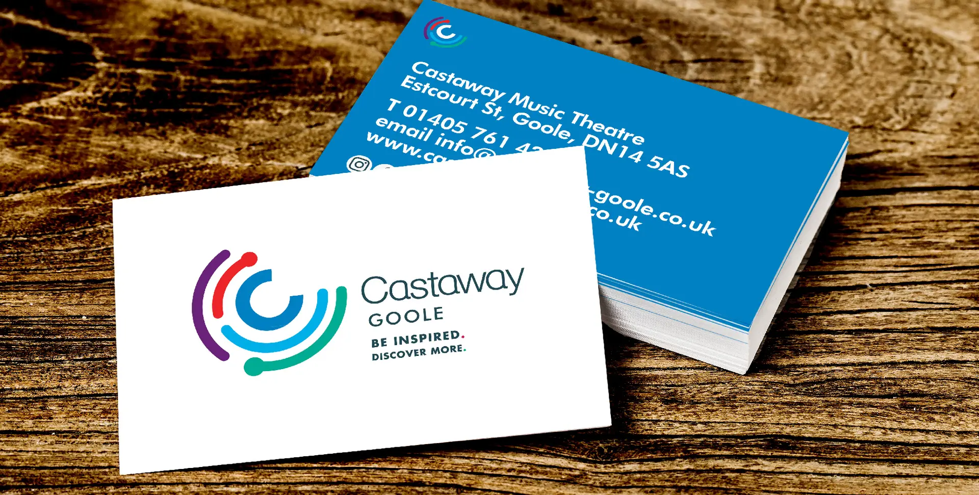 Castaway Goole business card design