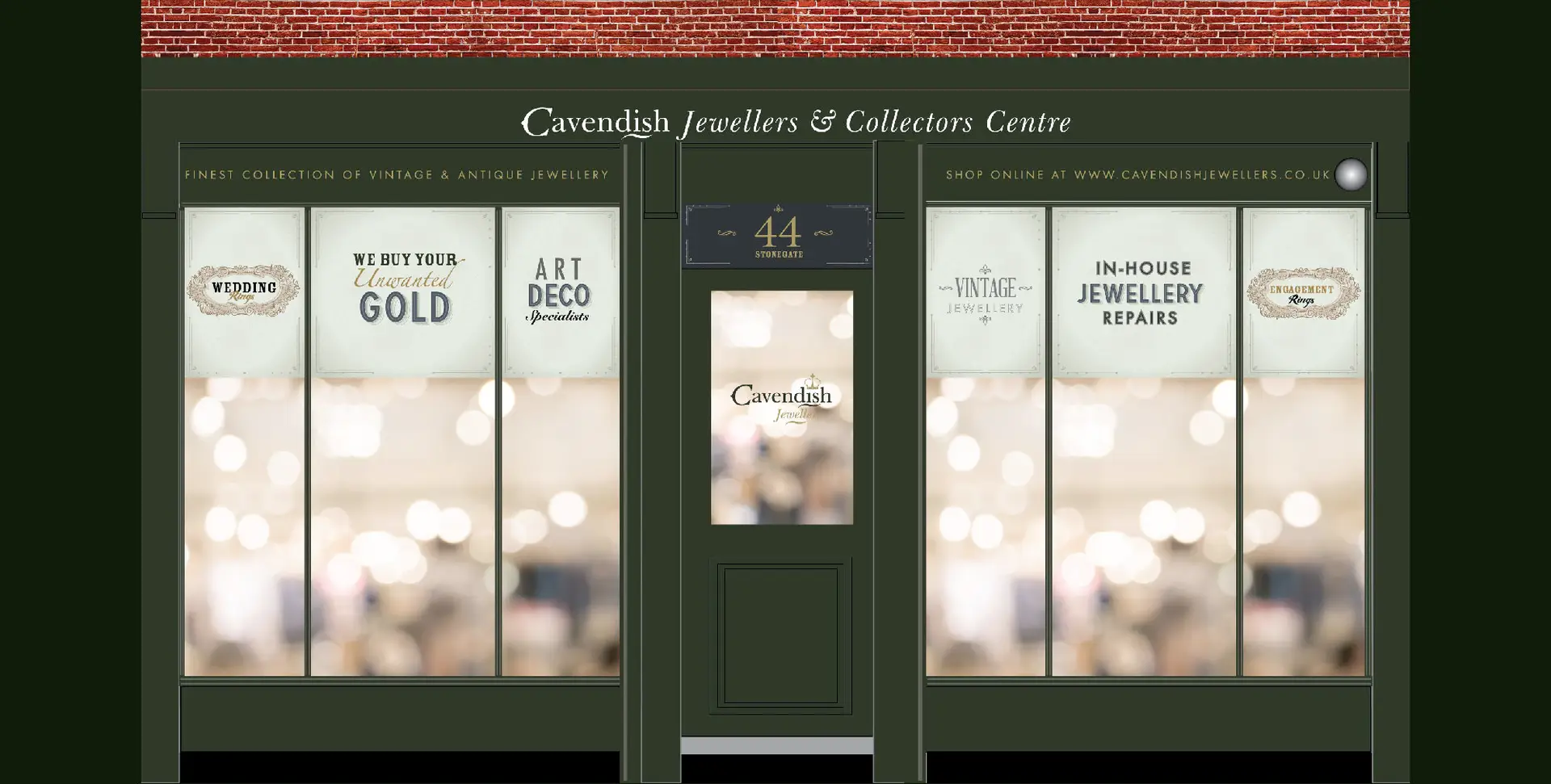 Cavendish Jewellers Shop Fascia design drawing