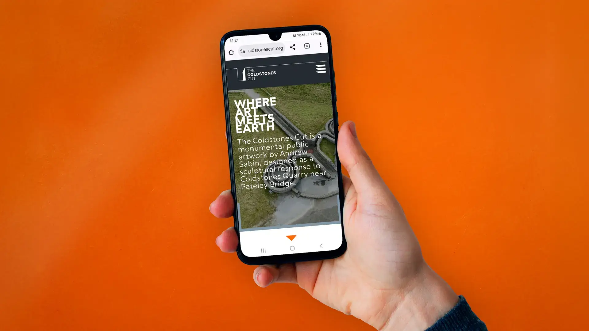 The Coldstones Cut mobile website