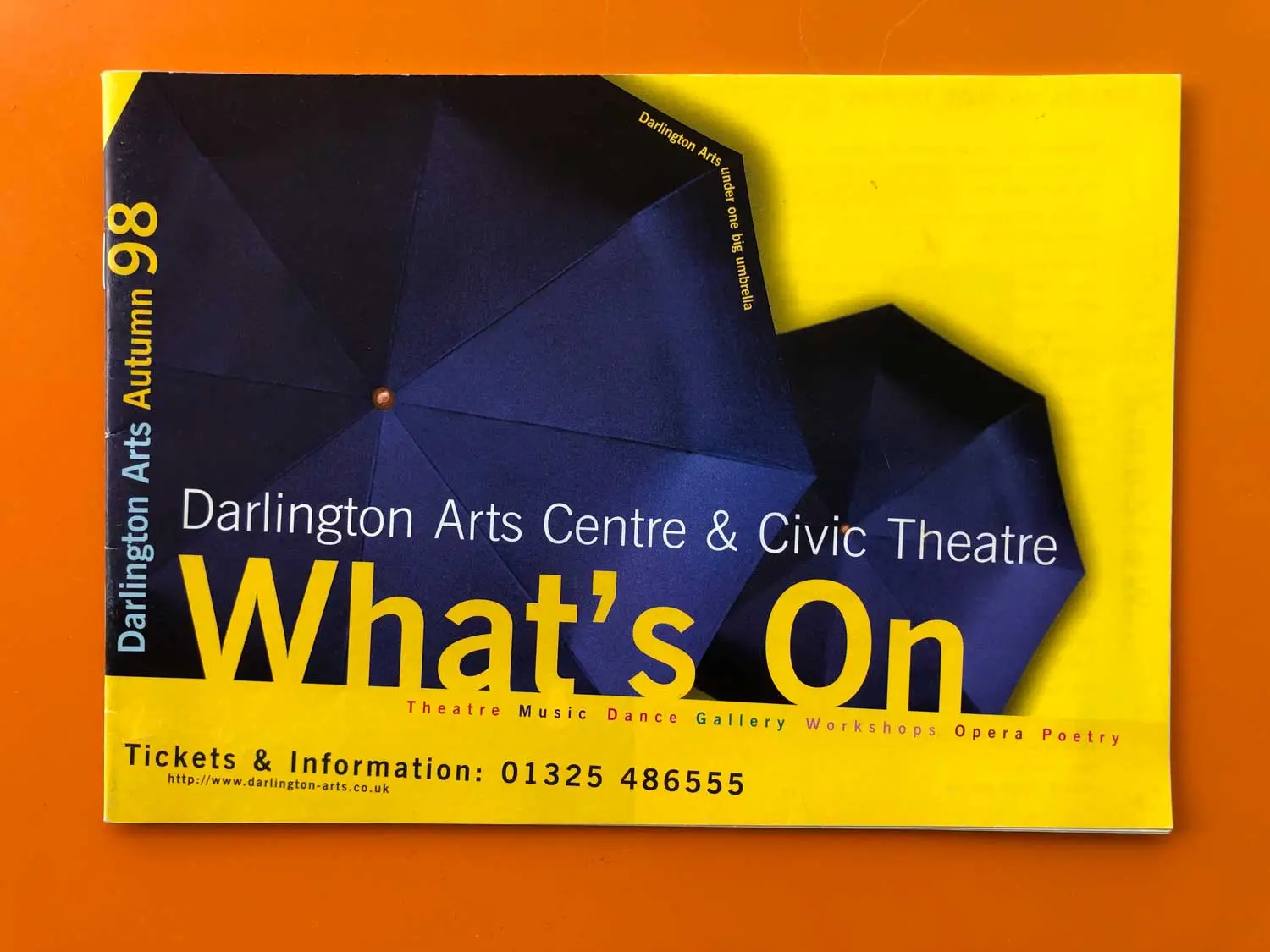 Darlington Arts Centre What's on brochure cover