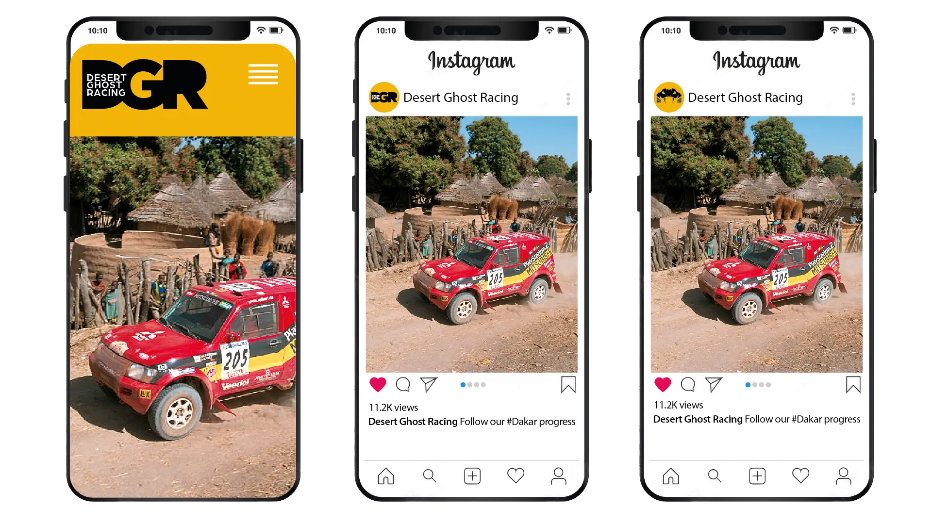 Desert Ghost Racing Social Media Designs