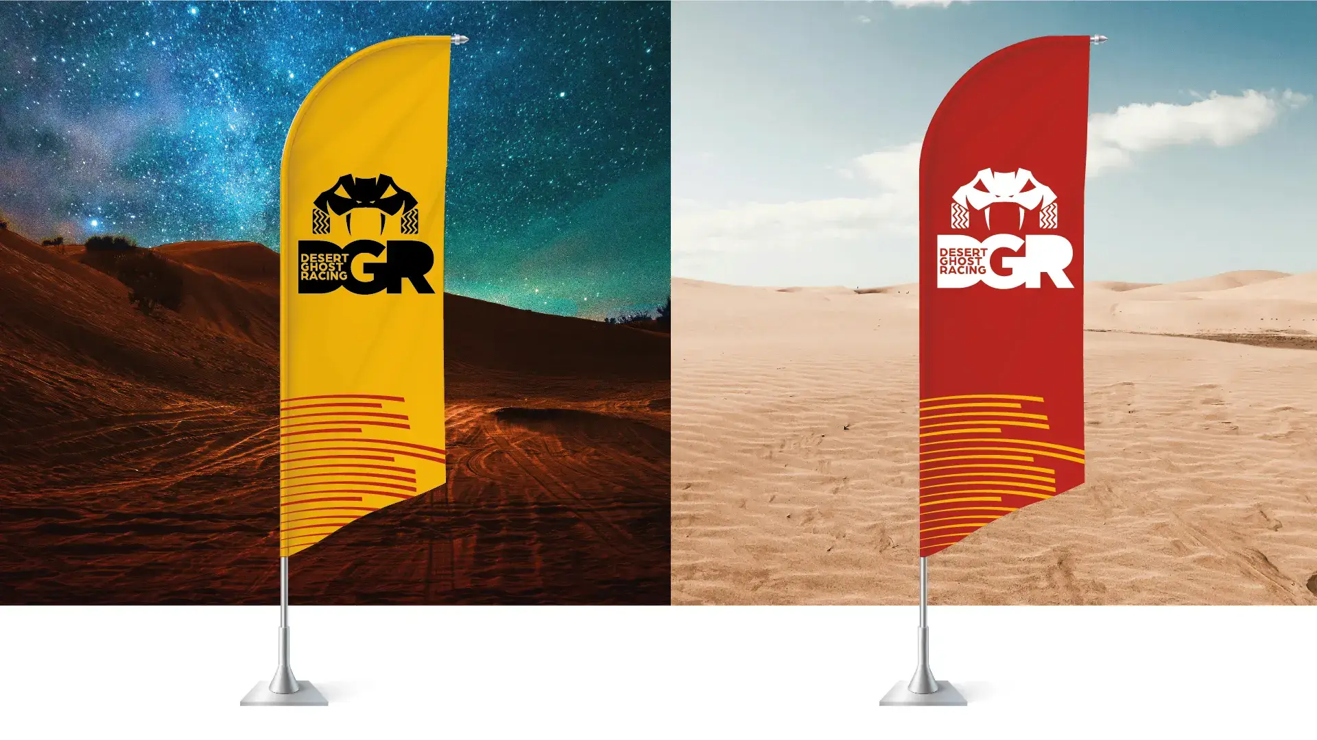 Desert Ghost Racing Event Flag Design