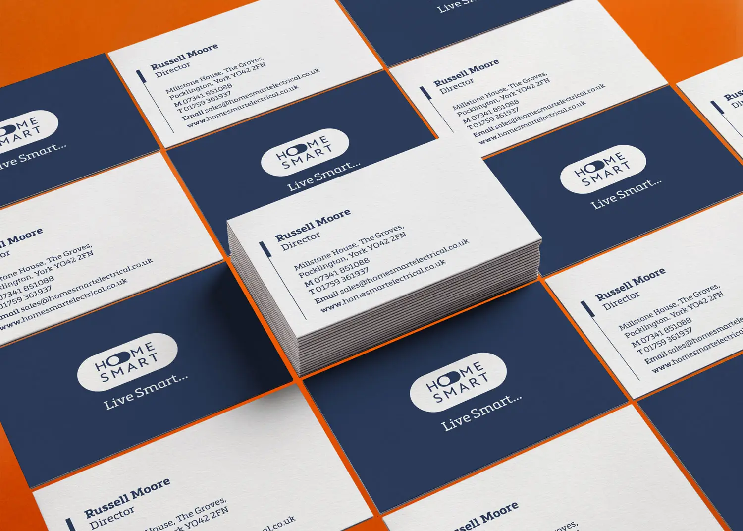 Homesmart Electrical business card design