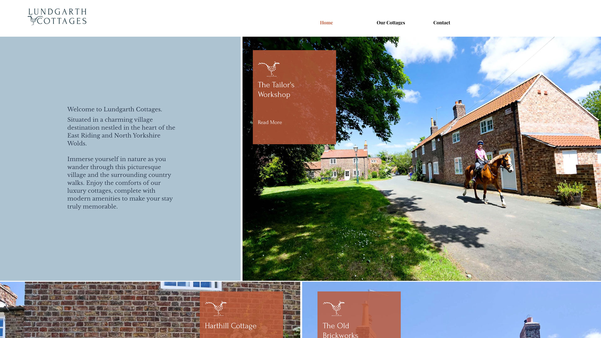 Lundgarth Cottages website