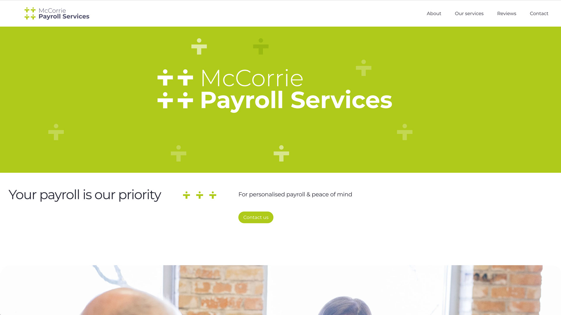 McCorrie Payroll Services website header