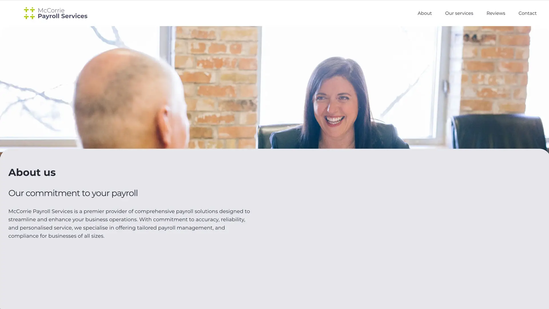 McCorrie Payroll Services website
