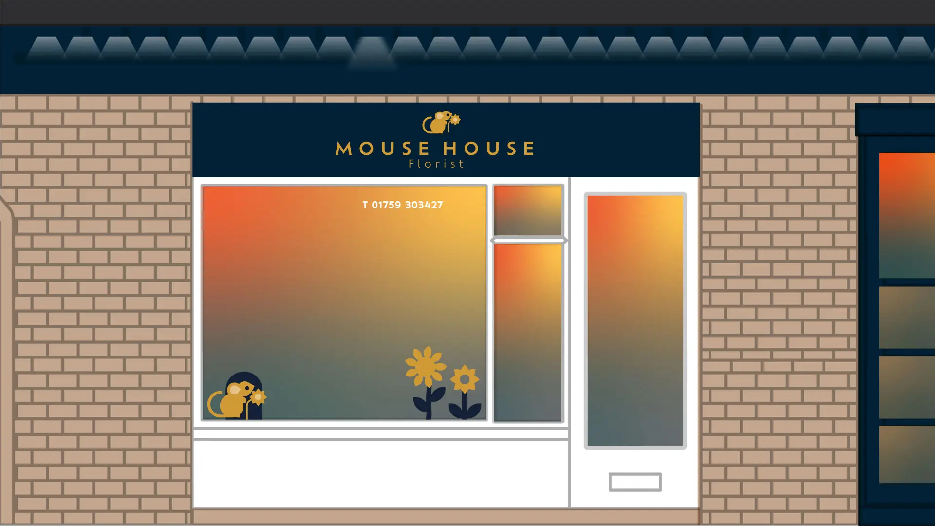 Mouse House Florist Shop Fascia design