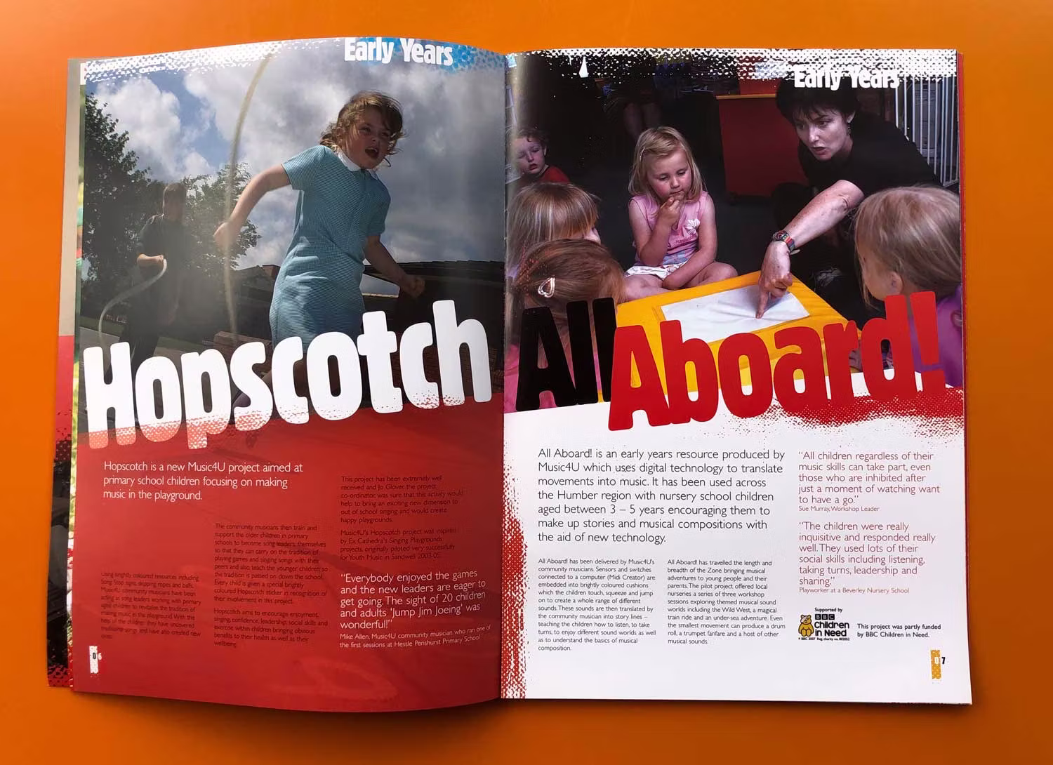 Music4u "misic making" brochure page spread