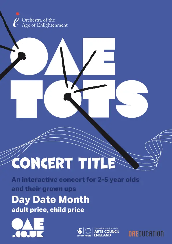 OAE Tots poster template in blue