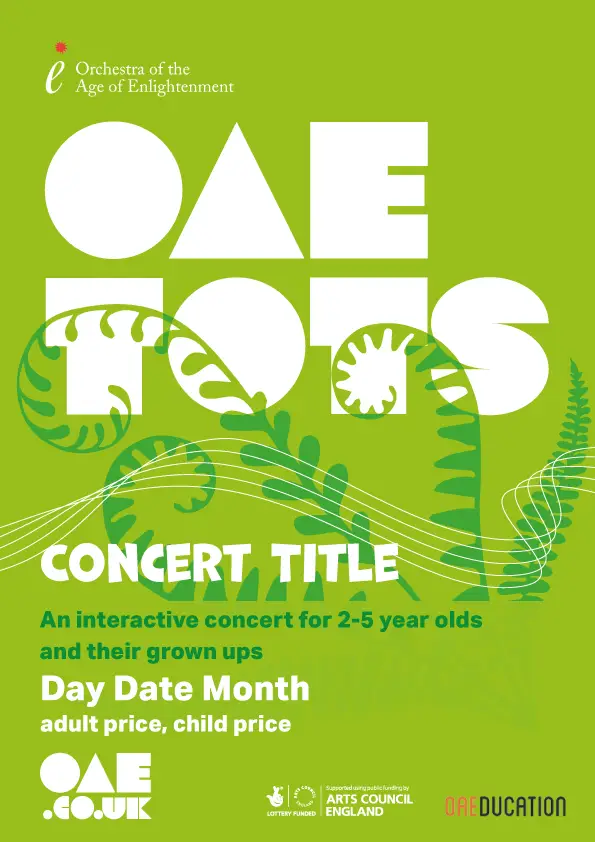 OAE Tots poster template in green