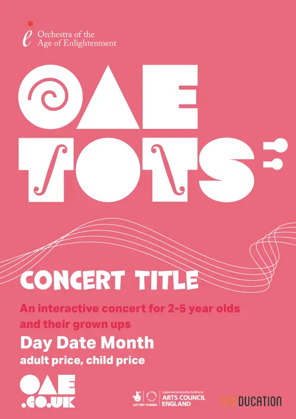 OAE Tots poster template in pink