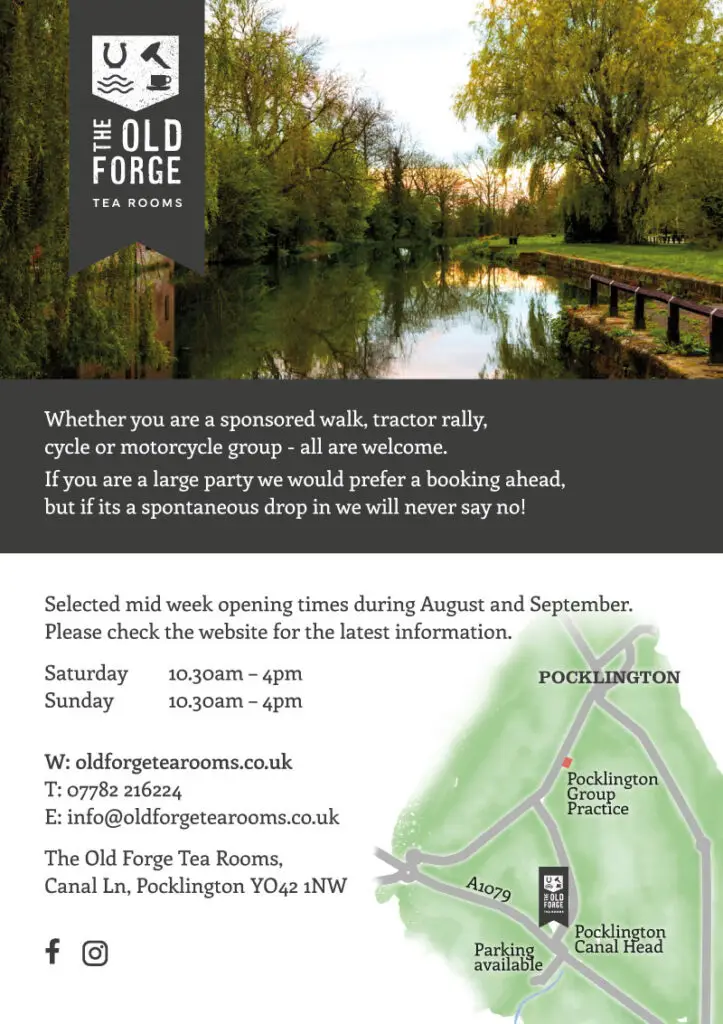 The Old Forge Tearooms Flyer Design front