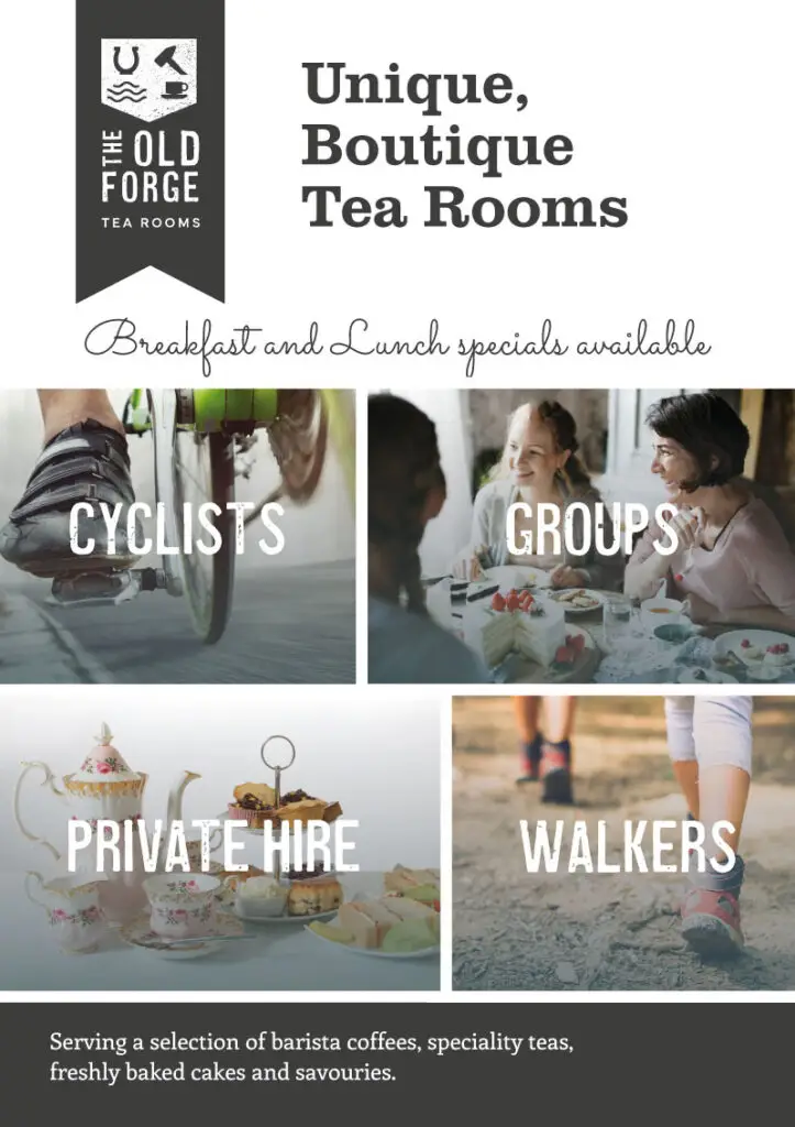 The Old Forge Tearooms Flyer Design back