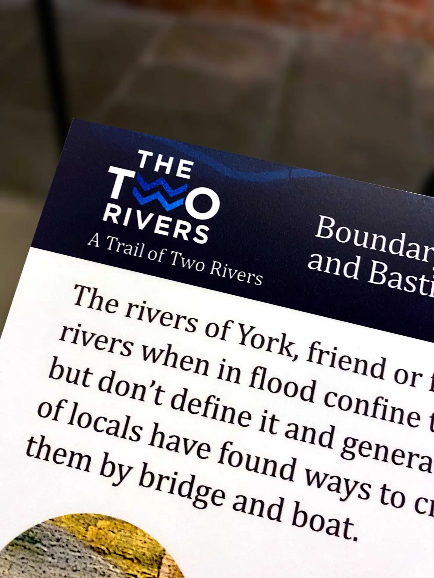 The Two Rivers interpretation lectern panel