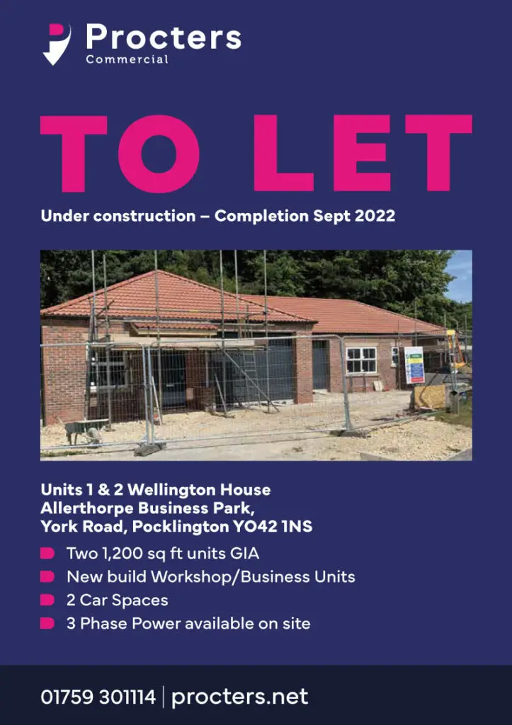 Procters Commercial property advertisement flyer front