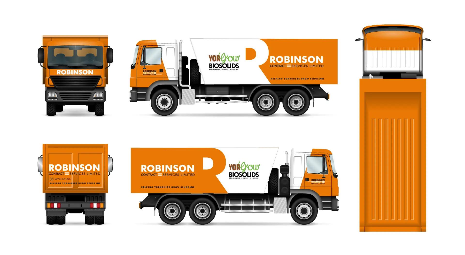 Robinson Contract Services truck livery drawings
