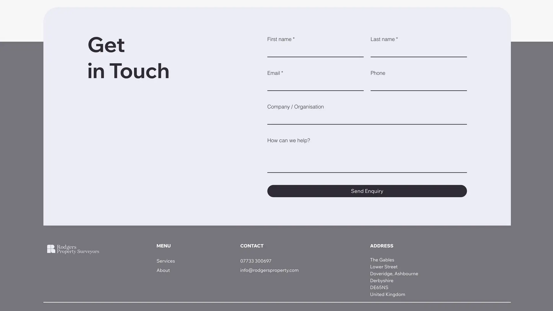 Rodgers Property Surveyors Website