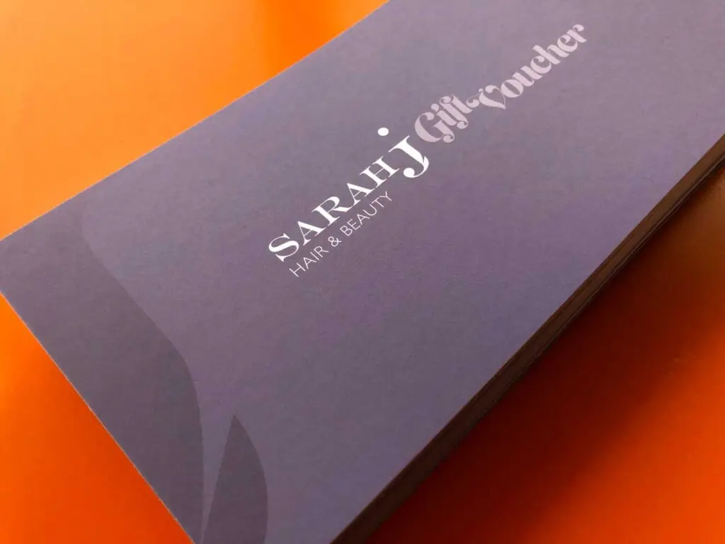 Sarah J Gift Voucher design