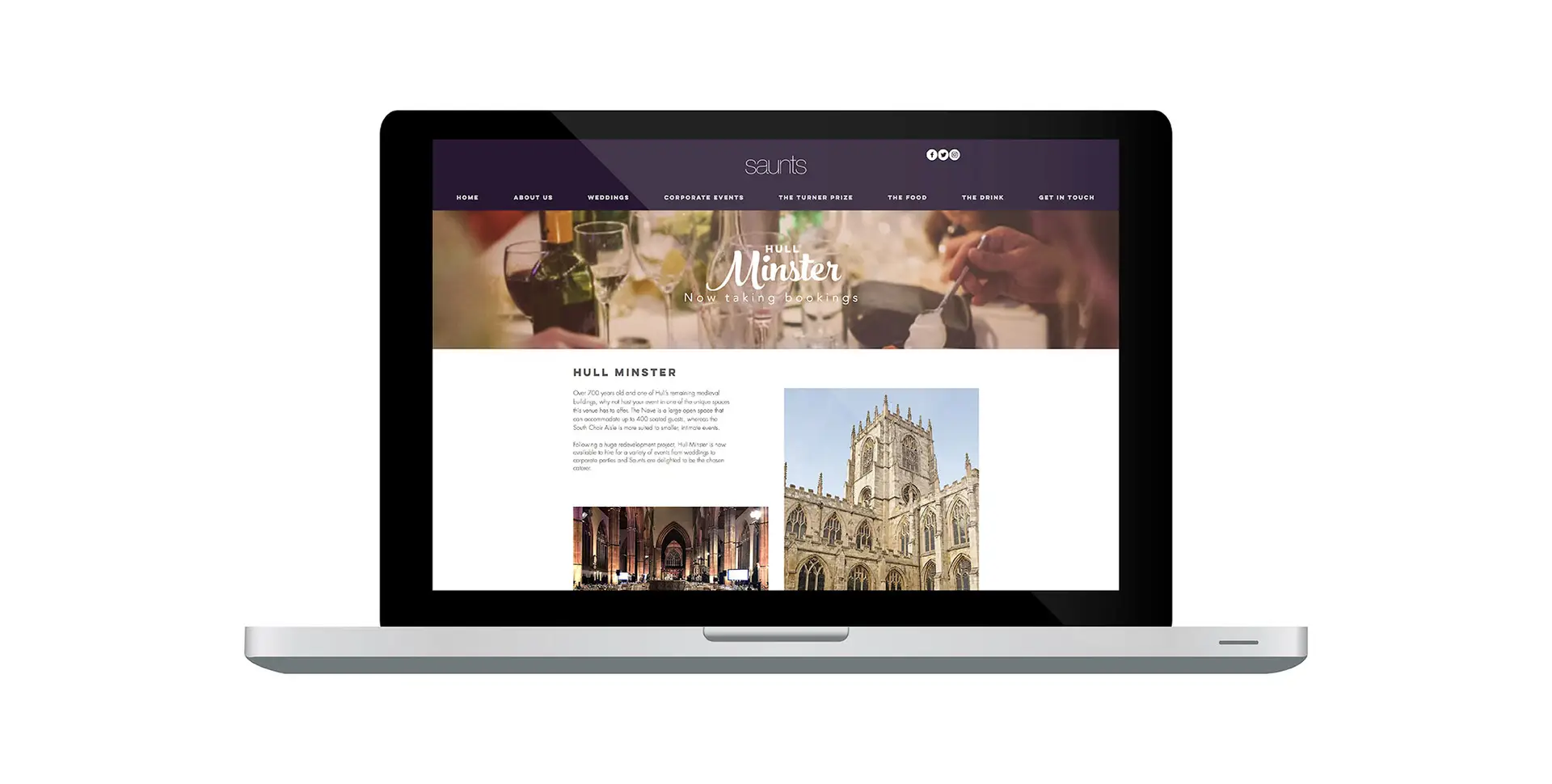 Saunts catering website