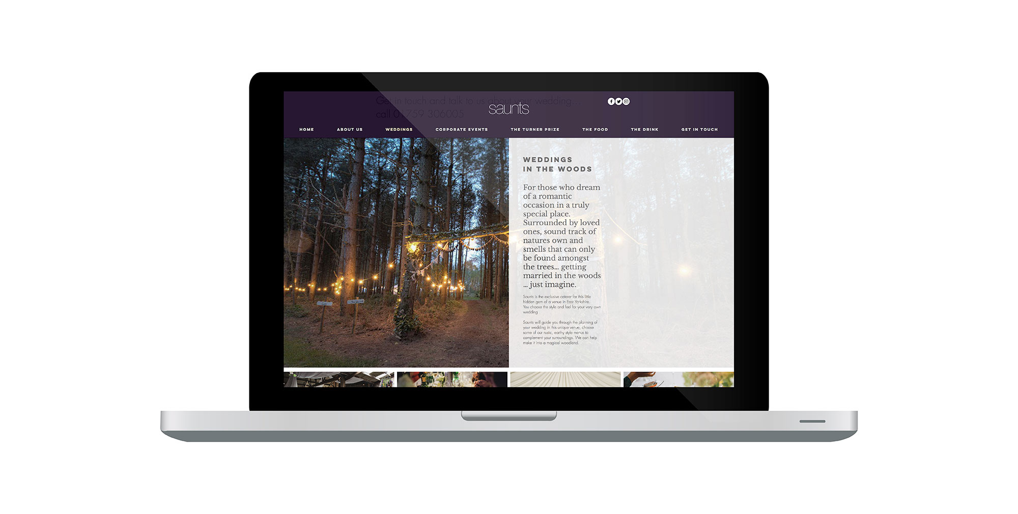 Saunts catering website