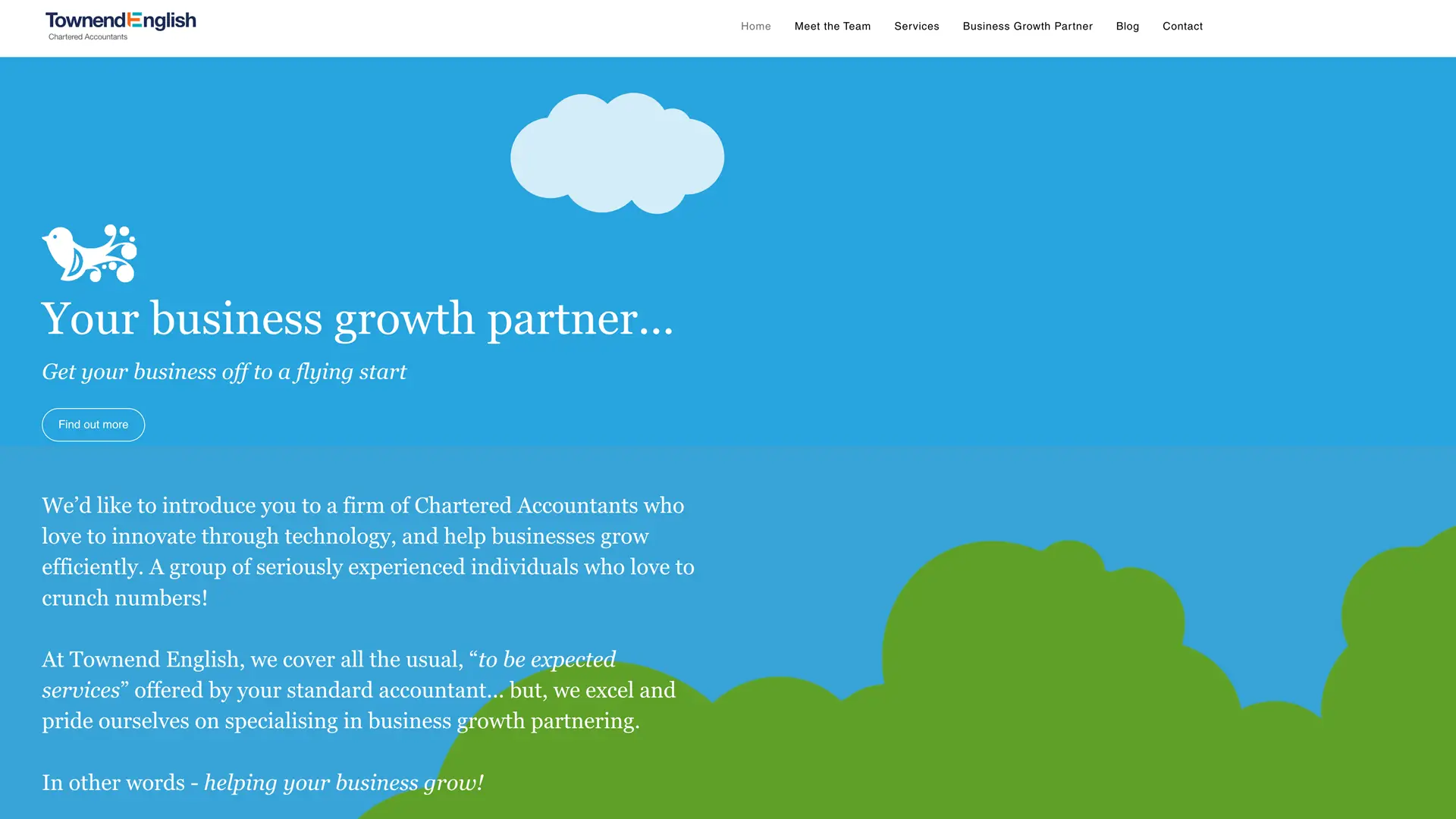 Townend English website design