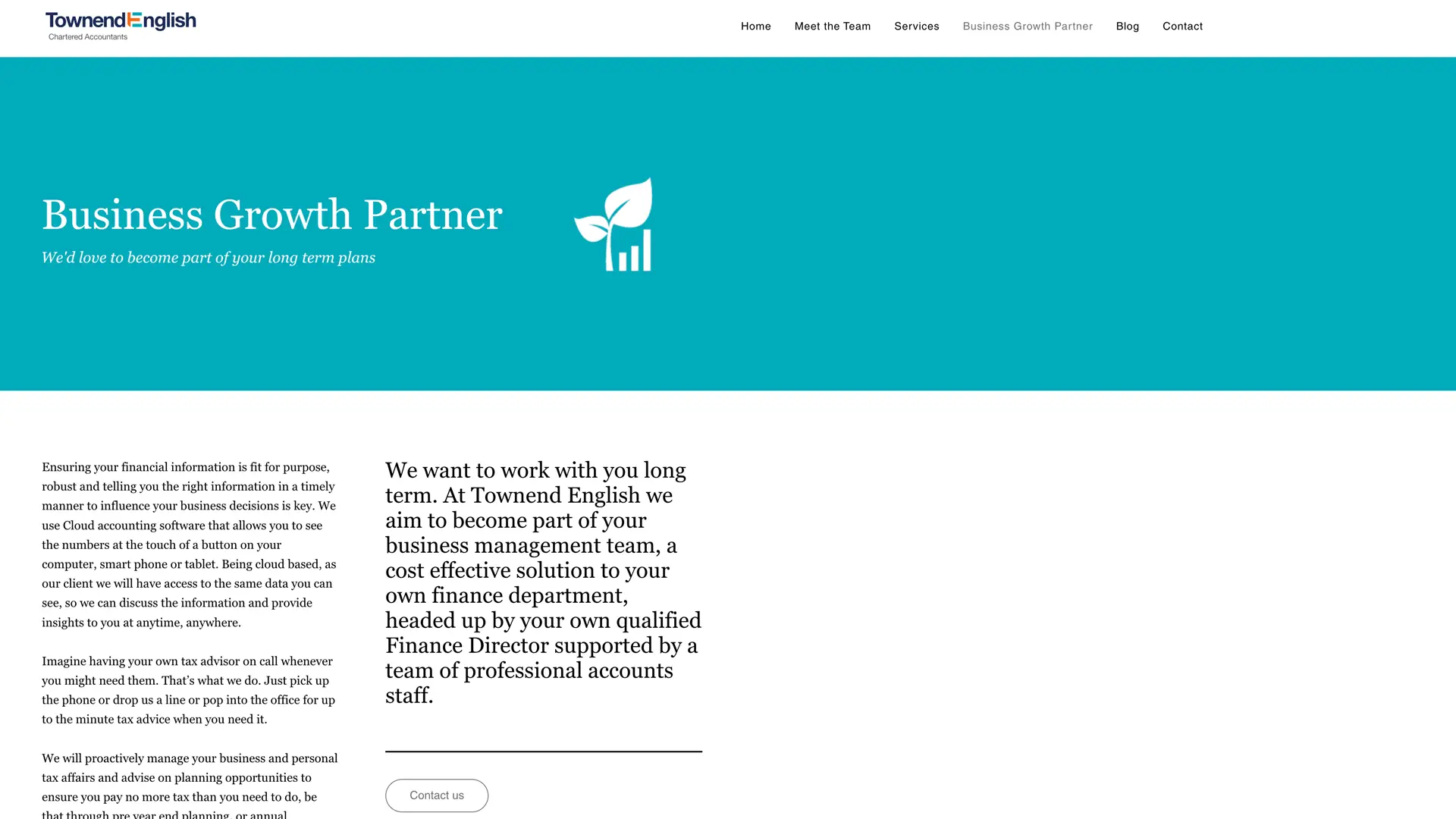 Townend English website design