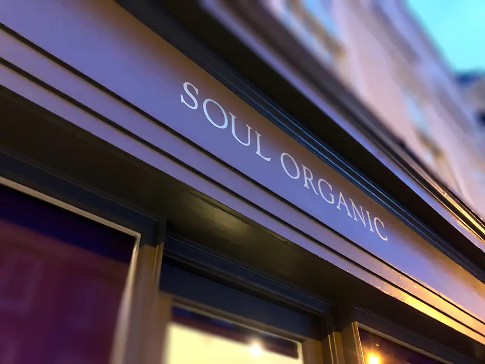 Soul Organic Fascia signage