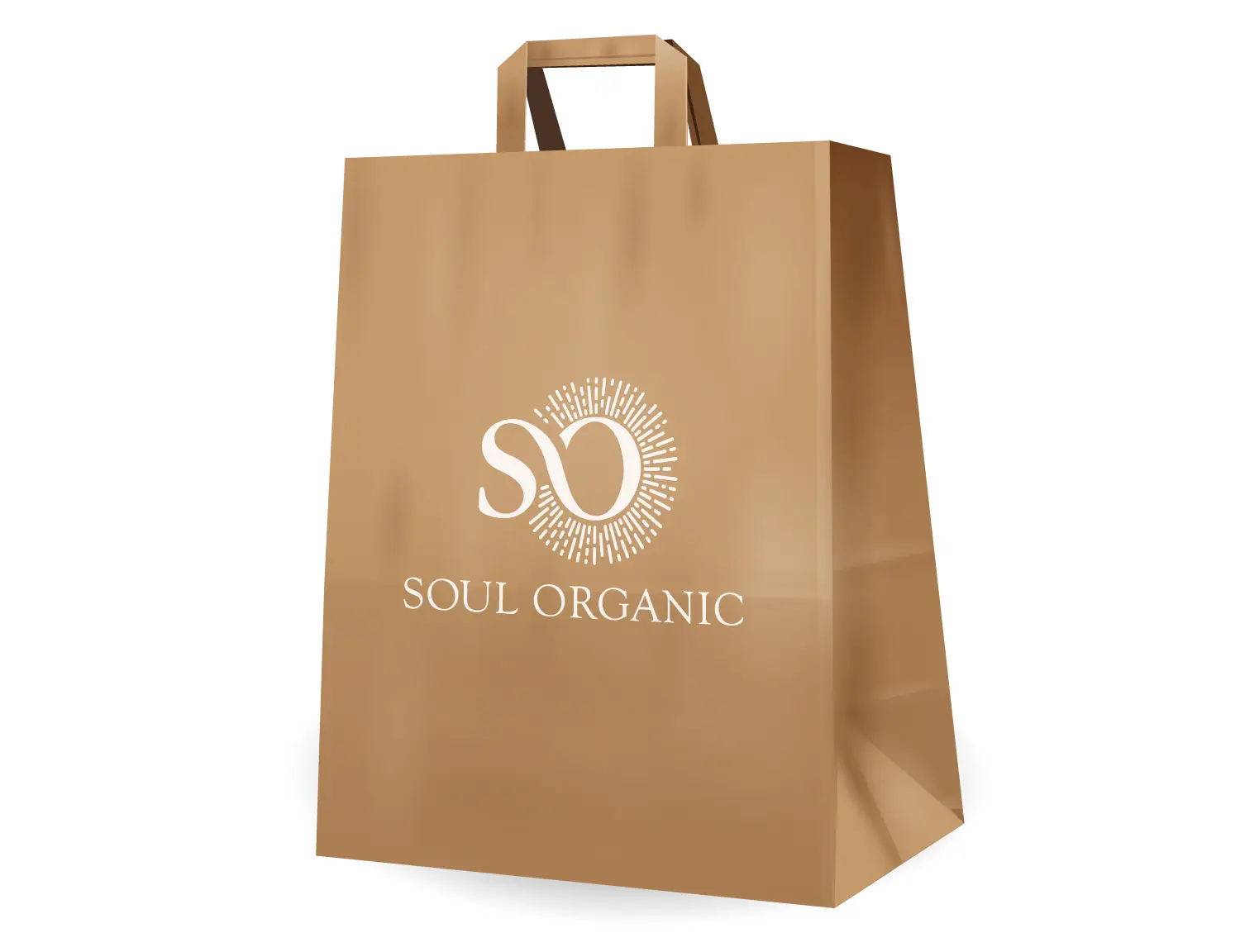 Soul Organic branded paper carrier bag
