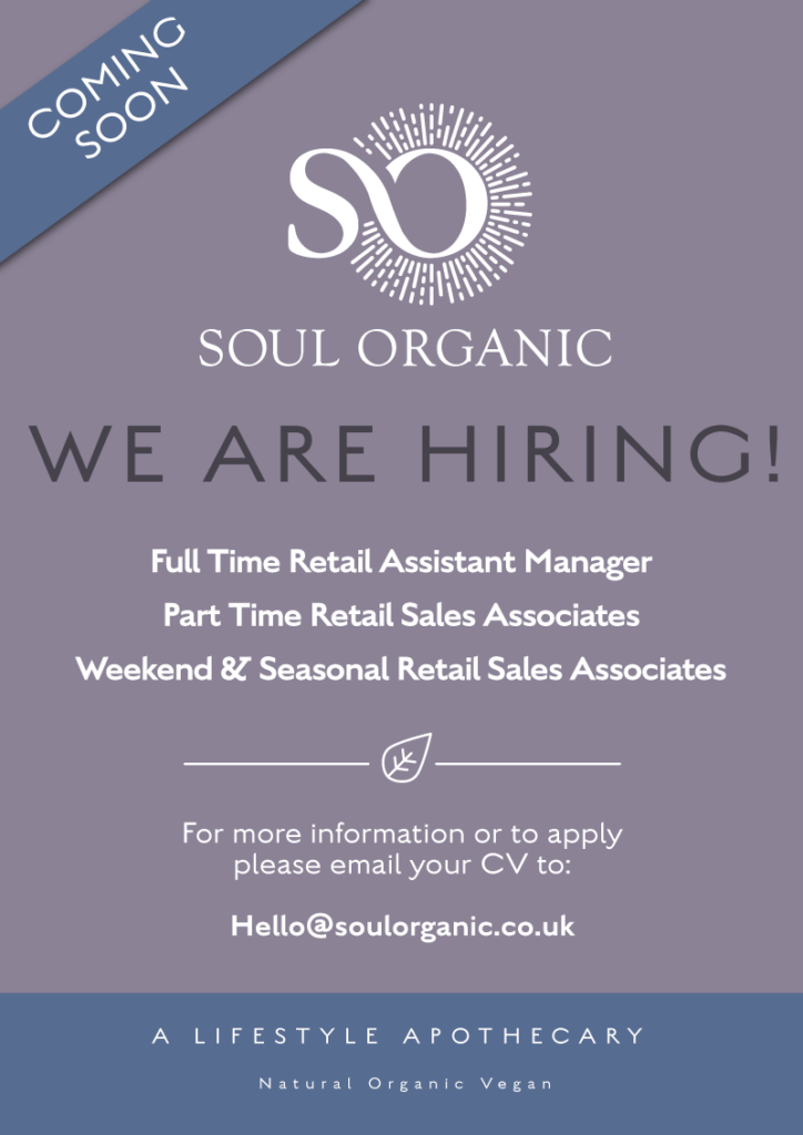 Soul Organic hiring poster design
