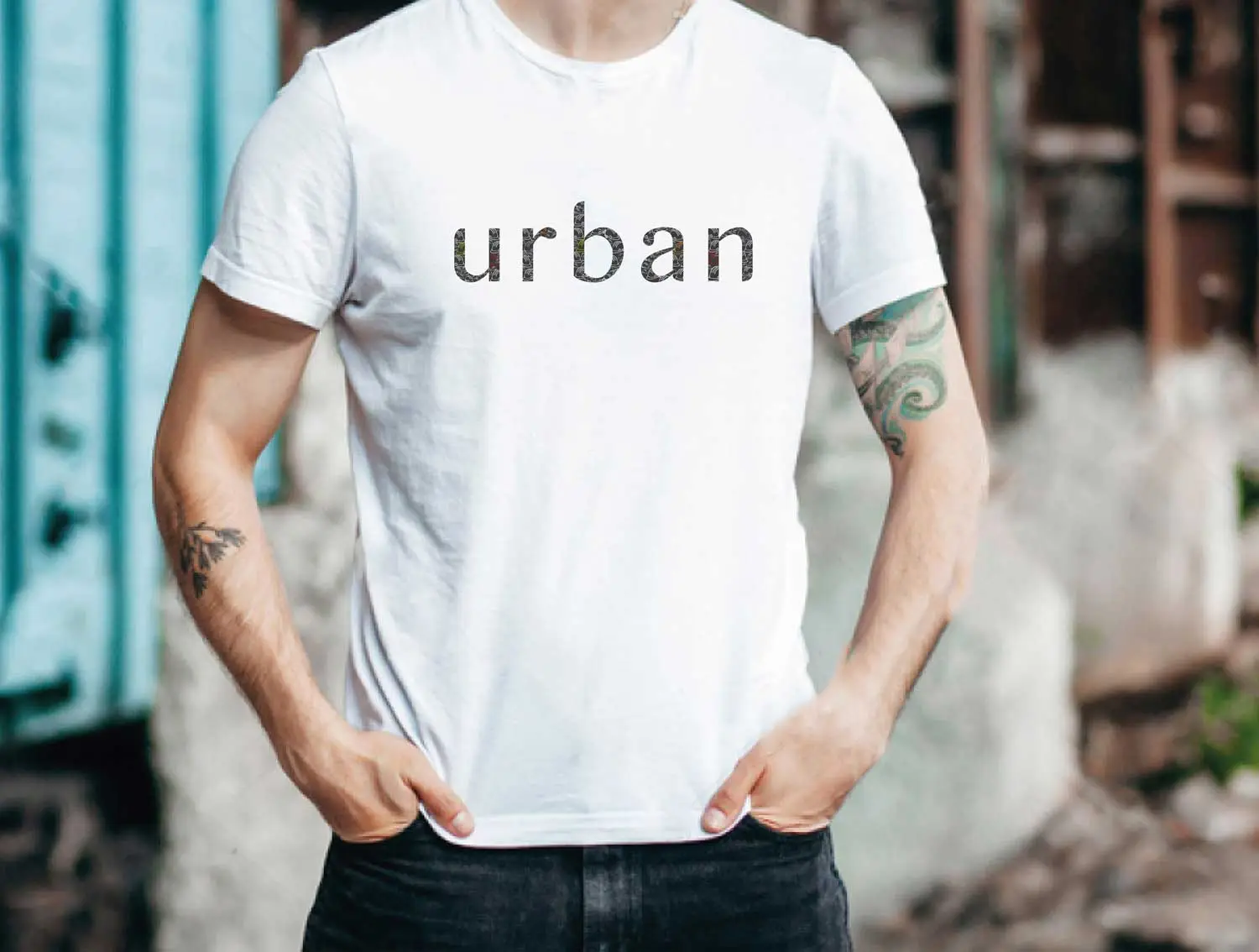 URBAN T-Shirt Design in white