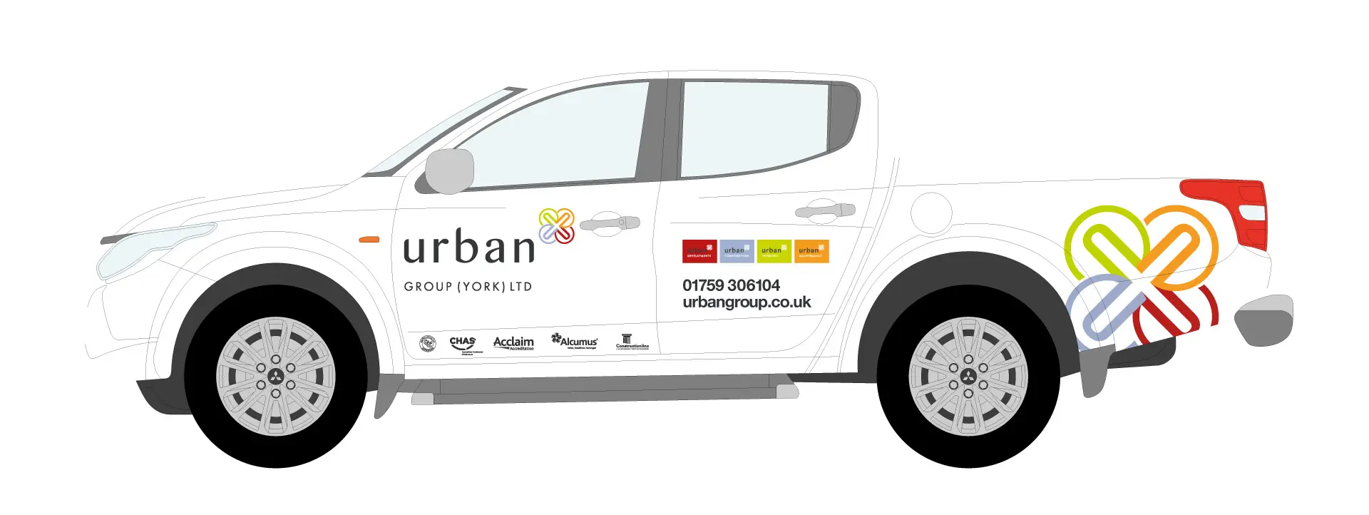 Urban pickup truck livery