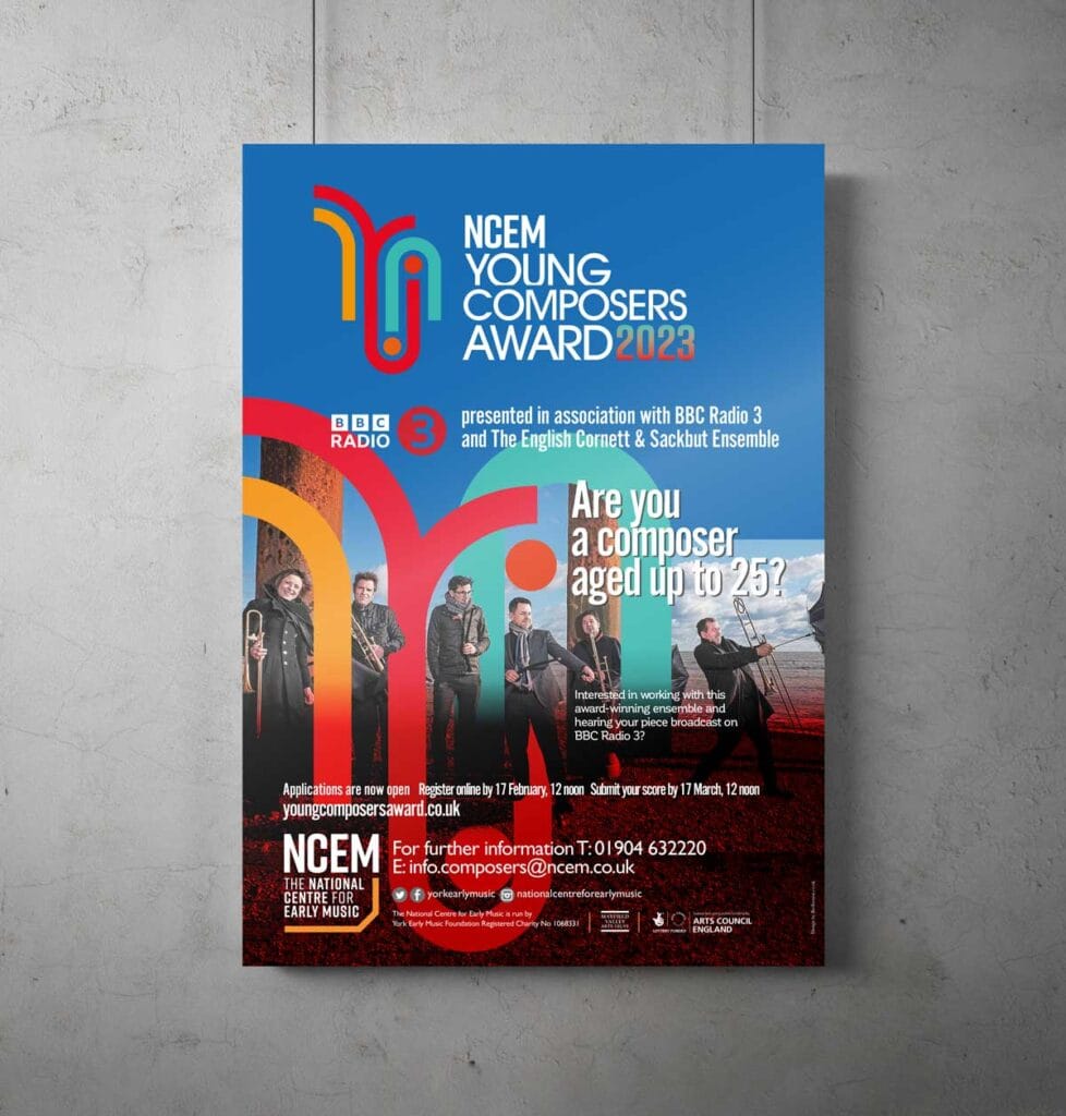 NCEM Young Composers Award 2023 poster design