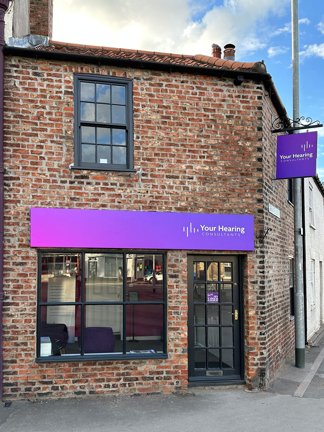 Your Hearing Consultants Pocklington Fascia Signage and Swing Sign