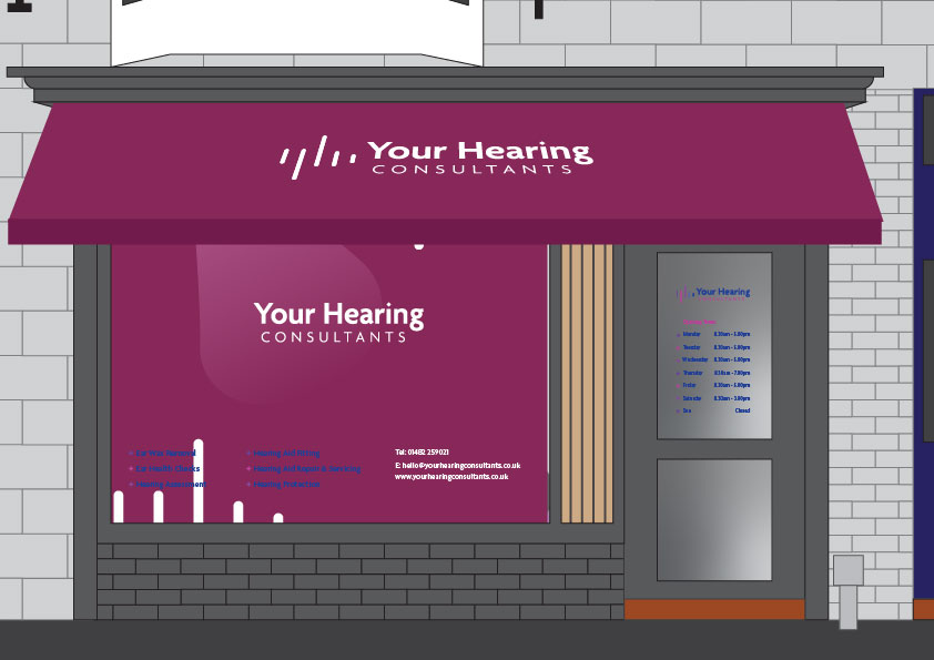 Your Hearing Consultants Fascia signage drawing