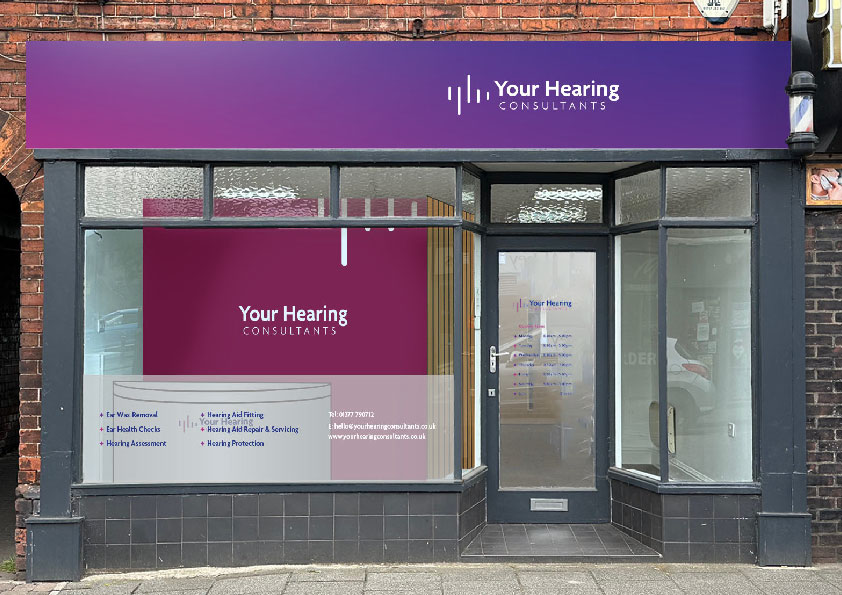 Your Hearing Consultants Fascia signage drawing