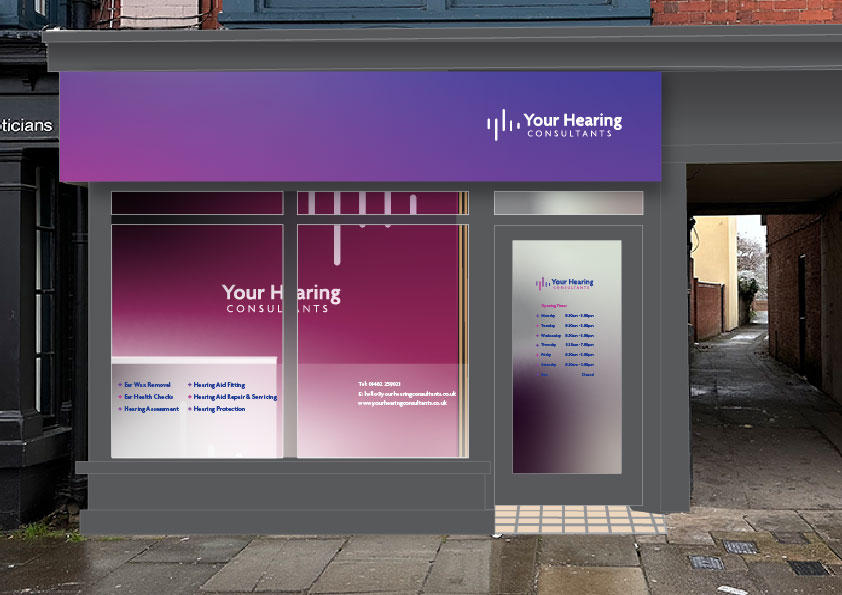 Your Hearing Consultants Fascia signage drawing