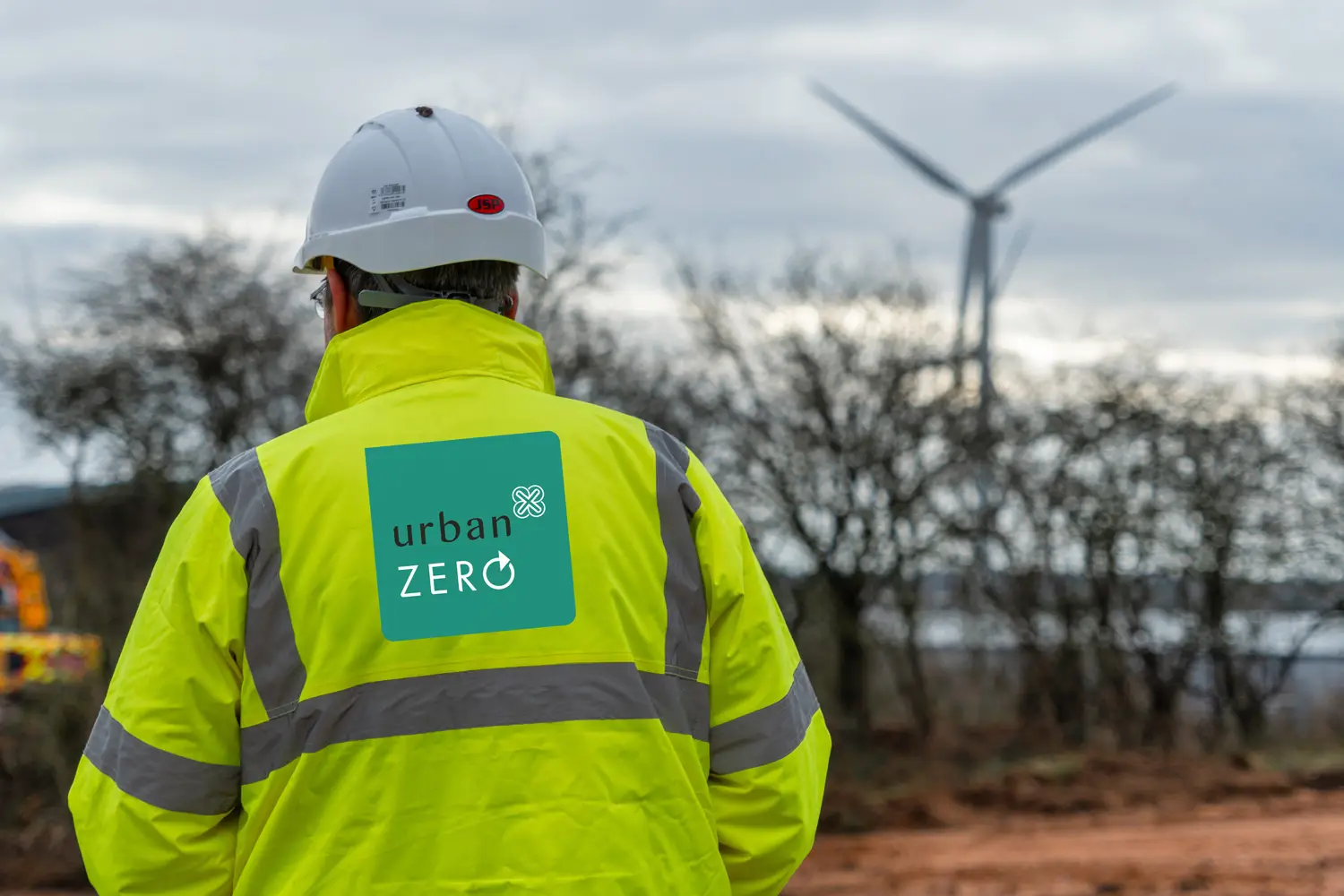 Urban Zero logo branded high-vis vest