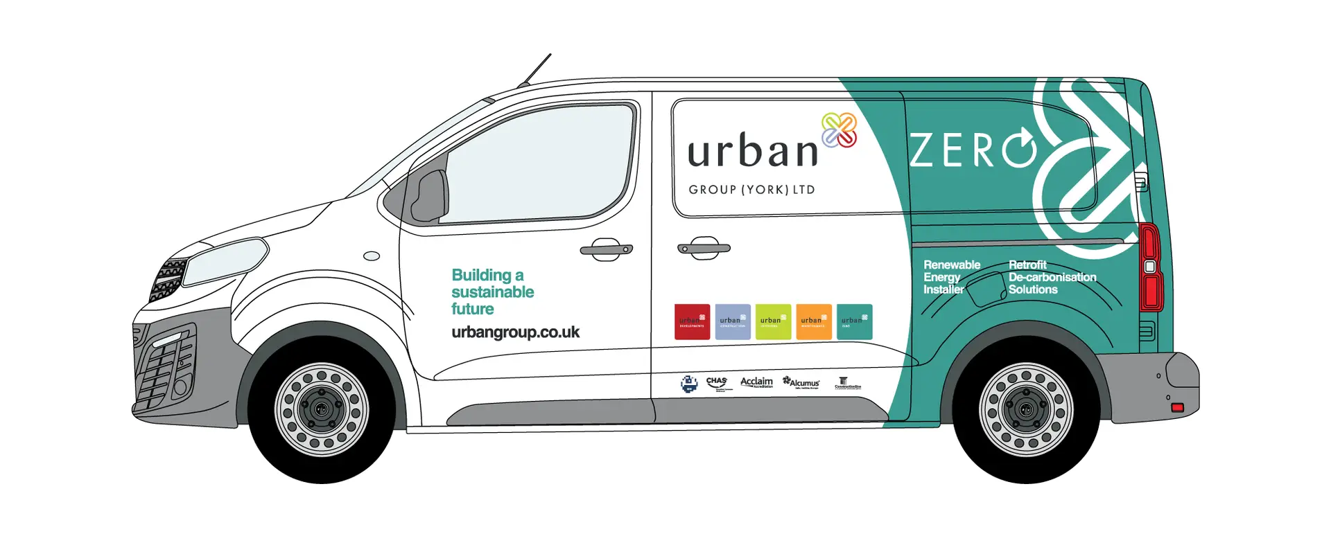 Urban Zero Van Livery drawing