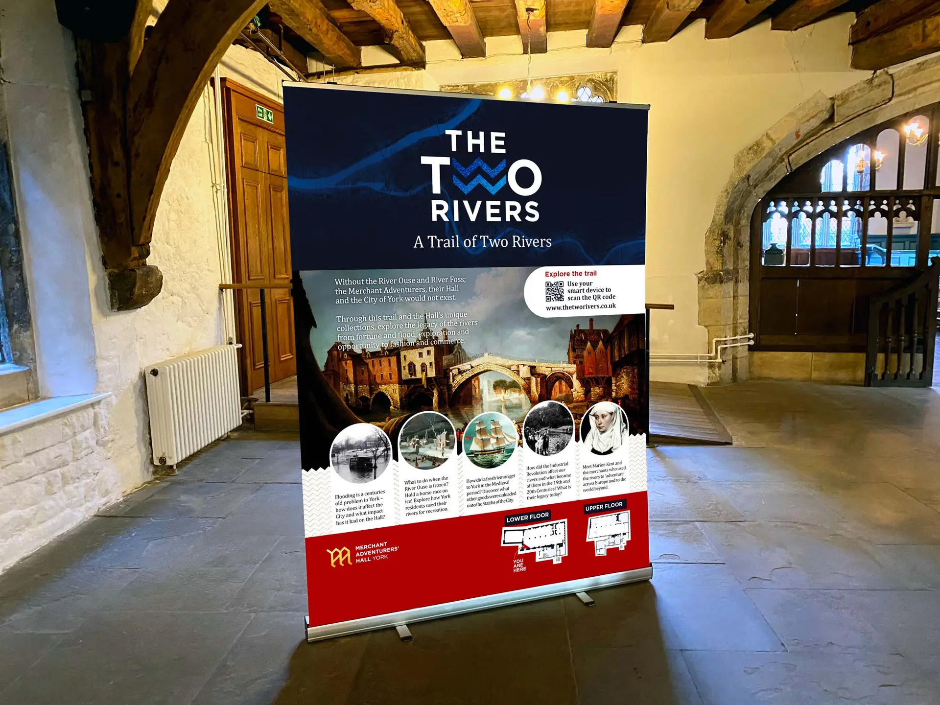 The Two Rivers Trail roller banner design