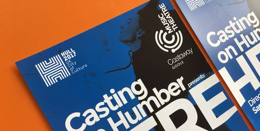 Castaway Goole Casting on Humber musical theatre prospectus brochure, Hull City of Culture 2017