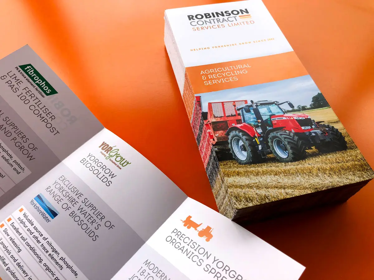 Robinson Contract Services Leaflet stack