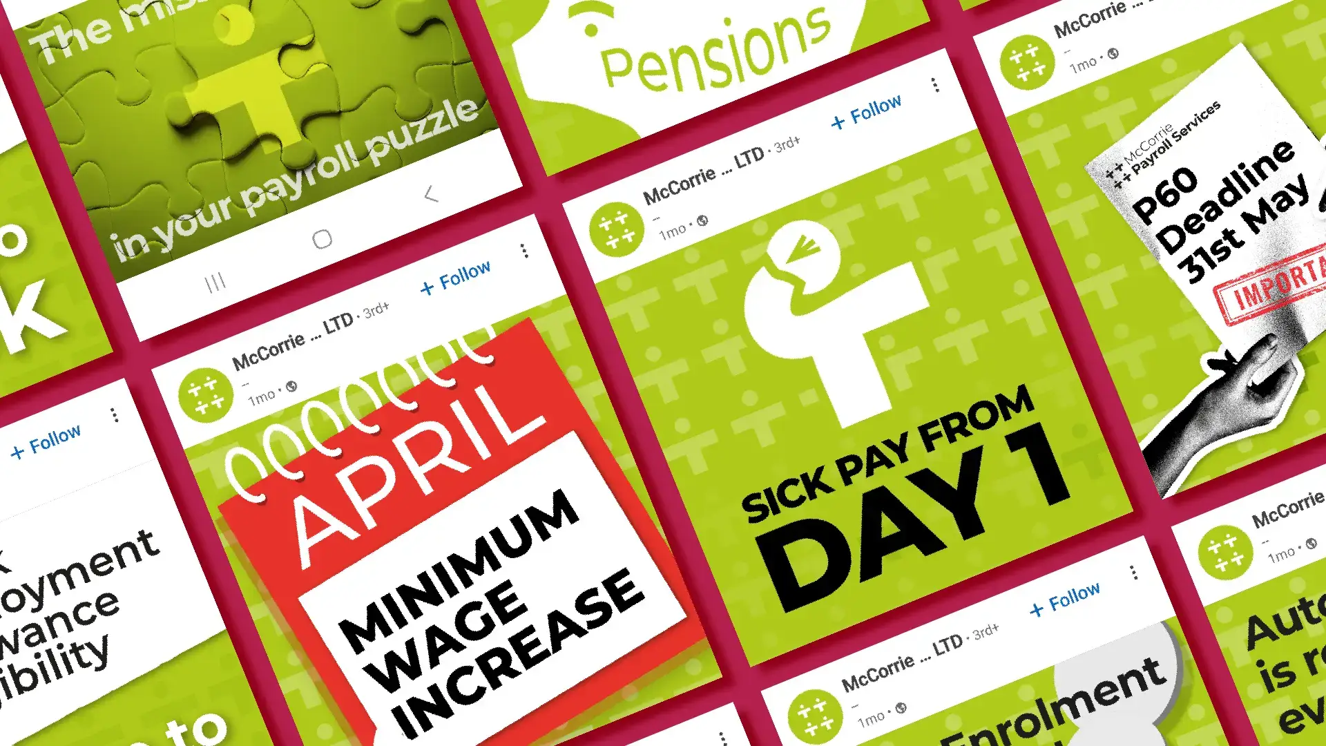 McCorrie Payroll Services Social Media slides