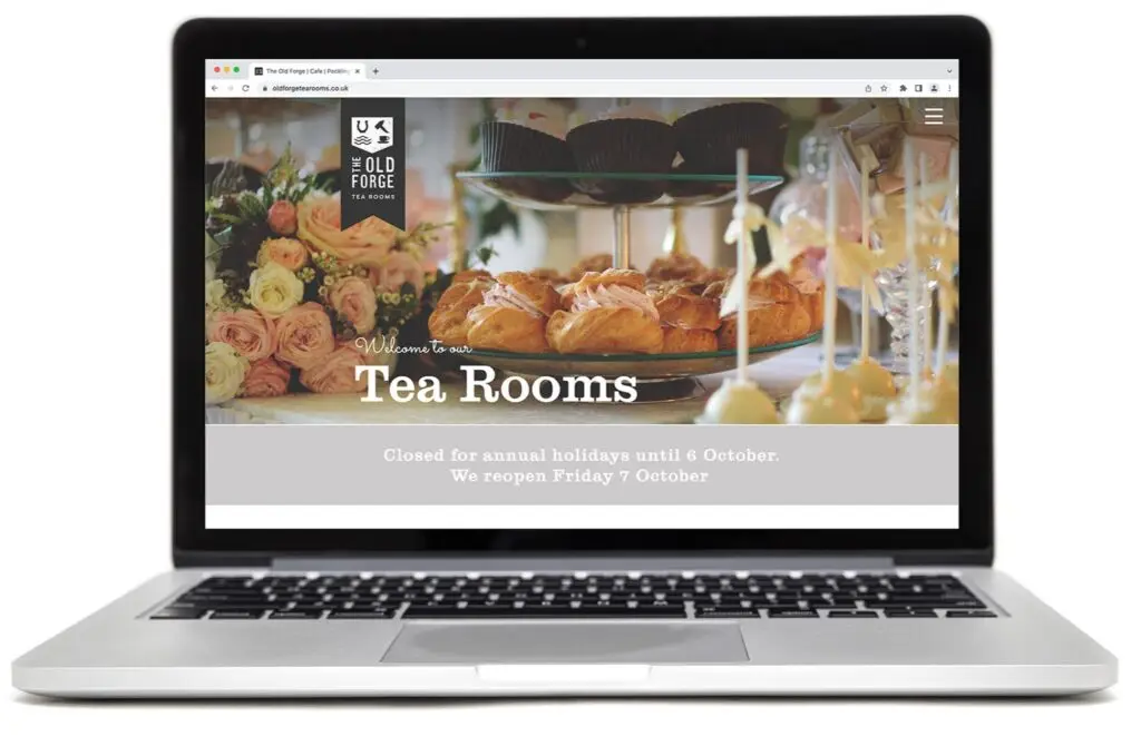 The Old Forge Tea Rooms Pocklington website design