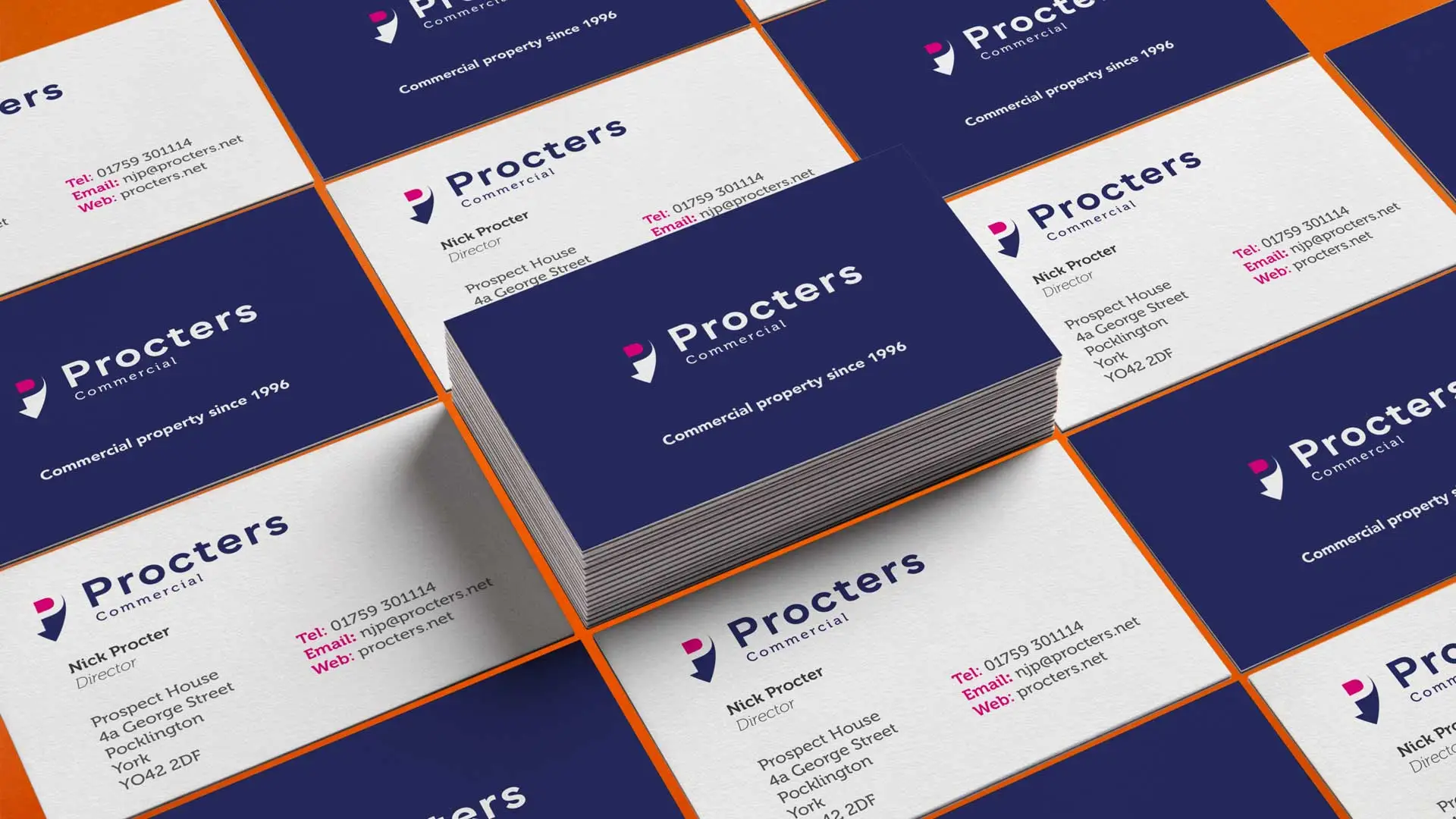 Procters Commercial Property business card design