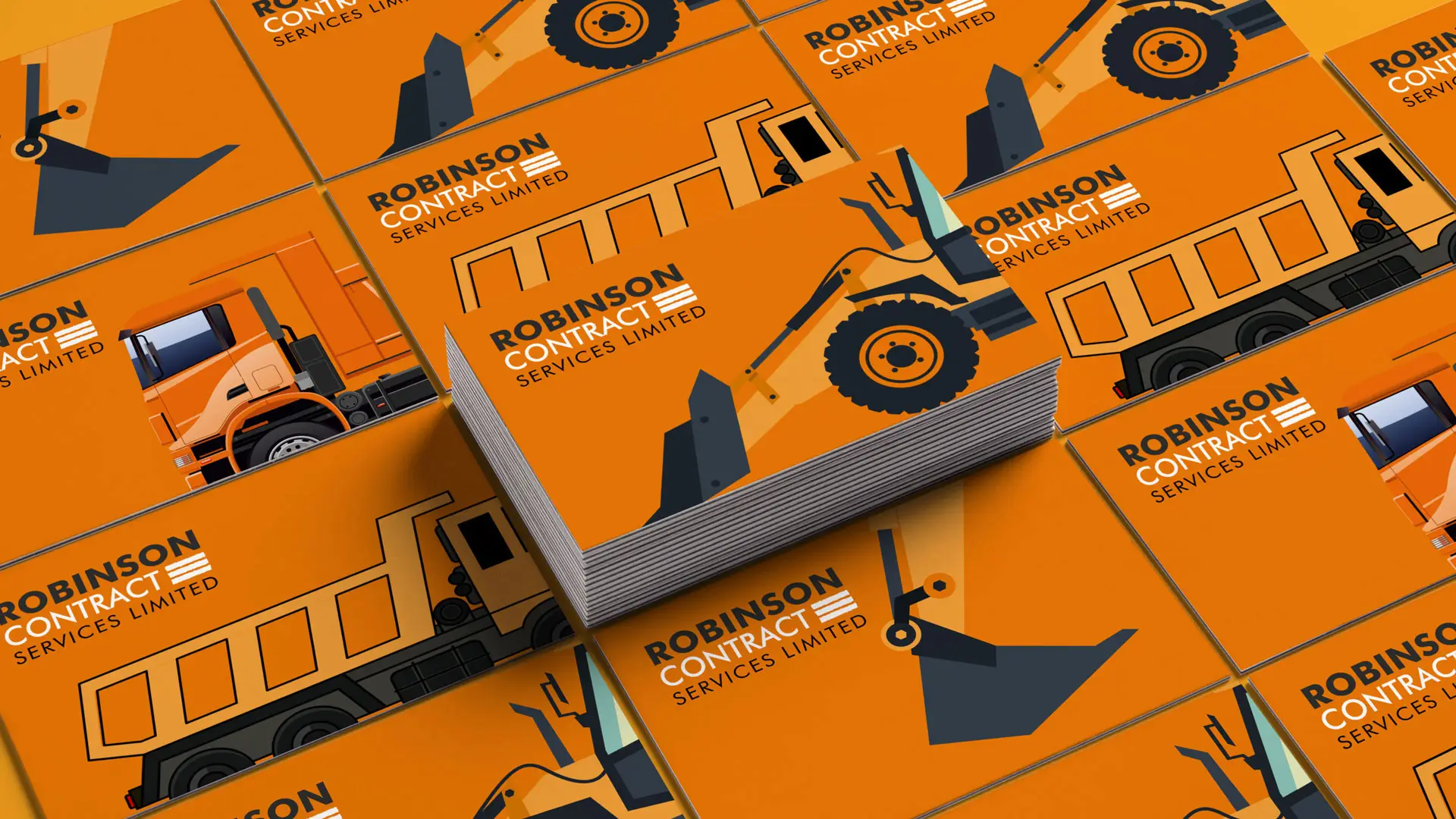Robinson Contract Services business card designs
