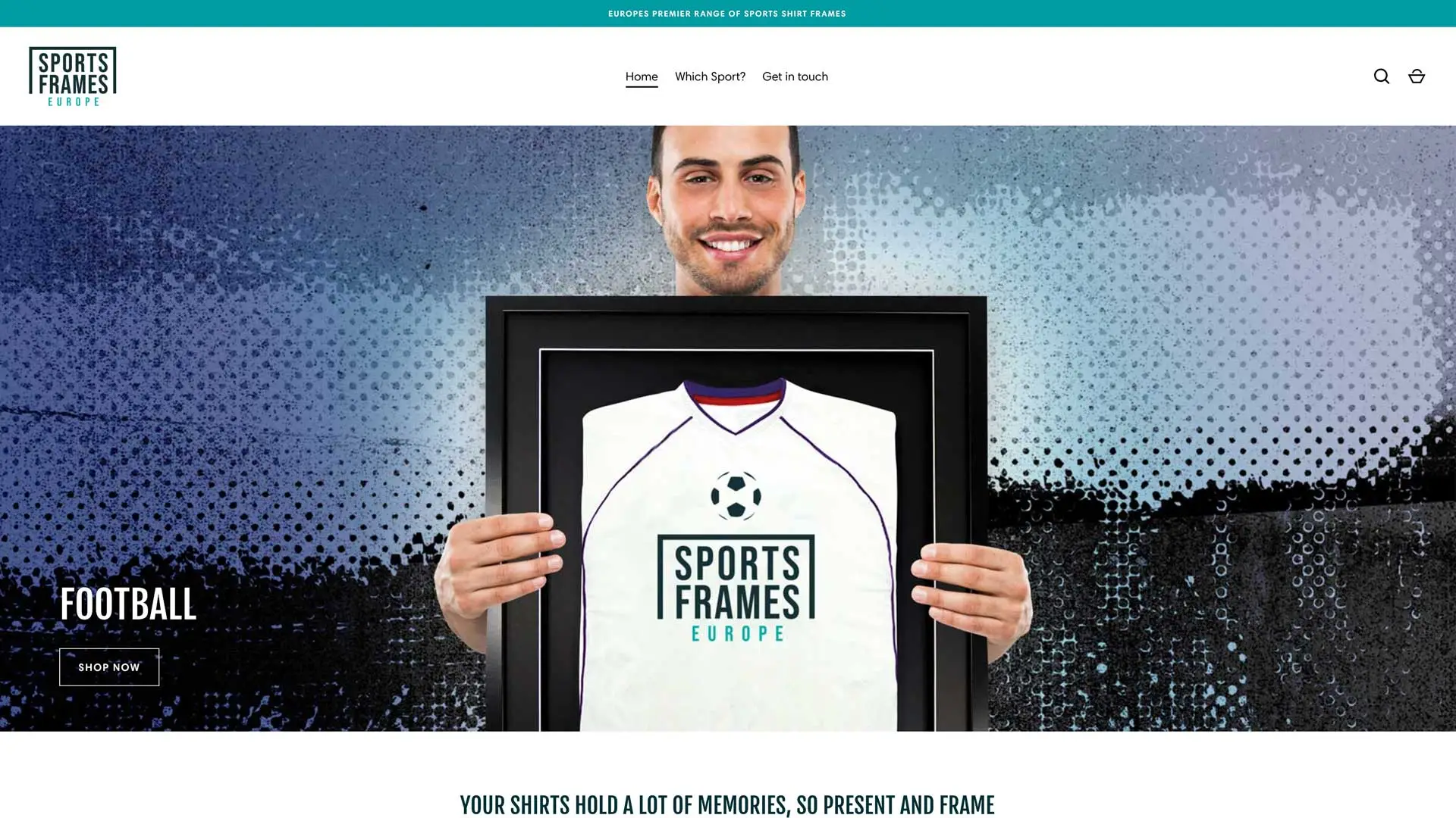 Sports Frames Europe Website